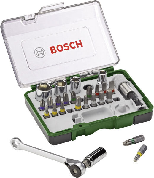 Bosch 2607017160 27-Piece Ratchet Screwdriver and Socket Set