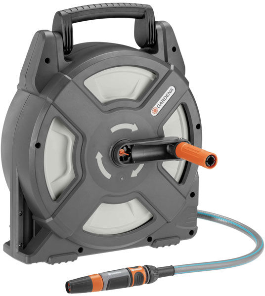GARDENA 18400-20 City Gardening Hose Reel 10m Grey/Blue Compact & ...