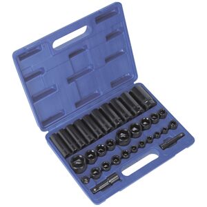 Sealey AK681 Impact Socket Set 32pc Standard/deep 3/8" & 1/2"sq Dr... Sealey AK681 Impact Socket Set 32pc Standard/deep 3/8" & 1/2"sq Dr...