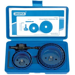 Draper 89716 - 9 Piece Holesaw Kit for Downlights Draper 89716 - 9 Piece Holesaw Kit for Downlights