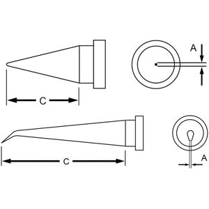 Weller T0054448999 LT 1A Solder Tip - Round Tip Ø0.5 x 13.0mm Weller T0054448999 LT 1A Solder Tip - Round Tip Ø0.5 x 13.0mm