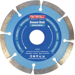 Faithfull GM3011522 Contract Diamond Blade 115 x 22.2mm Faithfull GM3011522 Contract Diamond Blade 115 x 22.2mm