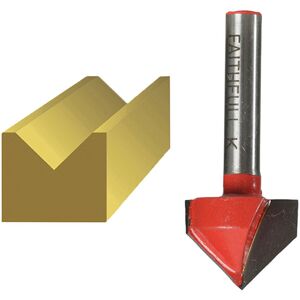 Faithfull FAIRB51 Router Bit Tungsten Carbide V-Groove - Router Bit Faithfull FAIRB51 Router Bit Tungsten Carbide V-Groove - Router Bit
