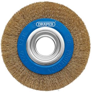 Draper Bench Grinder Wire Wheel - Brassed Steel - 200mm Draper Bench Grinder Wire Wheel - Brassed Steel - 200mm