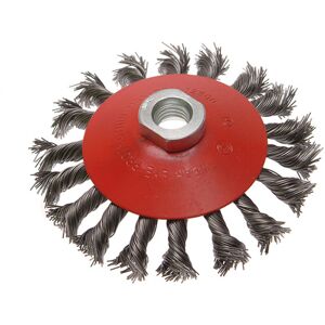 Faithfull 1210014150 Conical Wire Brush 100mm M14x2 Bore, 0.50mm Wire Faithfull 1210014150 Conical Wire Brush 100mm M14x2 Bore, 0.50mm Wire
