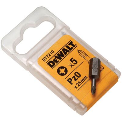 DeWalt DT7211-QZ Torsion Insert Screwdriver Bits - PZ1 25mm Pack of 5 DeWalt DT7211-QZ Torsion Insert Screwdriver Bits - PZ1 25mm Pack of 5