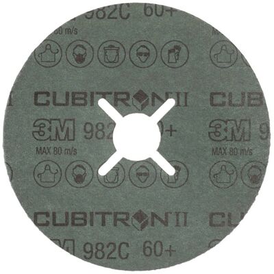 3M Fibersand Disc 982C - 115mm, Grit 80+ - Ceramic Grain - For Metal 3M Fibersand Disc 982C - 115mm, Grit 80+ - Ceramic Grain - For Metal