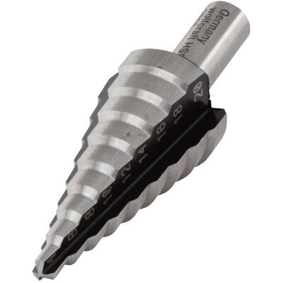 Wolfcraft 2515000 HSS Step Drill Bit 4-20mm 1pc Durable Precision Tool Wolfcraft 2515000 HSS Step Drill Bit 4-20mm 1pc Durable Precision Tool