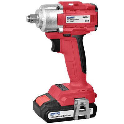 Kunzer 7ASS02 Impact Wrench - 18V, 450Nm, Li-Ion Battery Kunzer 7ASS02 Impact Wrench - 18V, 450Nm, Li-Ion Battery