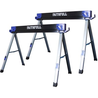 Faithfull FAISH1055 Folding Sawhorse - Pair Faithfull FAISH1055 Folding Sawhorse - Pair