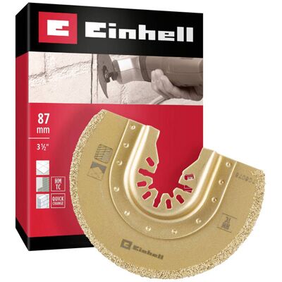 Einhell 708078 Semi-circular 87mm Carbide Multitool Saw Blade HCS Einhell 708078 Semi-circular 87mm Carbide Multitool Saw Blade HCS