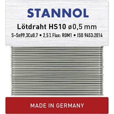 Stannol HS10 Solder Wire - High Activity, J-STD-004 ROM1 Stannol HS10 Solder Wire - High Activity, J-STD-004 ROM1