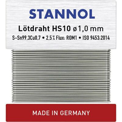 Stannol HS10 Solder Wire - High-Quality, Lead-Free, 1mm Stannol HS10 Solder Wire - High-Quality, Lead-Free, 1mm