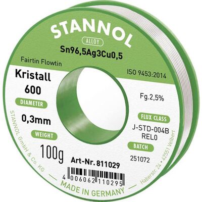 Stannol Kristall 600 Lead-Free Solder Wire - Soldering Kit Stannol Kristall 600 Lead-Free Solder Wire - Soldering Kit