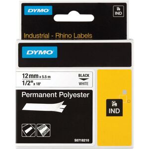 DYMO S0718210 Rhino Polyester Tape 12mm x 5.5m Black on White DYMO S0718210 Rhino Polyester Tape 12mm x 5.5m Black on White