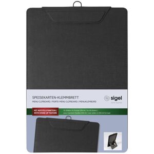 Sigel KB100 Menu clipboard A4 Black durable piqué cover reliable q... Sigel KB100 Menu clipboard A4 Black durable piqué cover reliable q...
