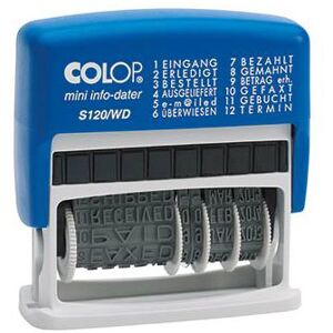 Colop 104959 Mini Info-Dater S120/WD Date Stamp Blue Grey 47x4mm Colop 104959 Mini Info-Dater S120/WD Date Stamp Blue Grey 47x4mm