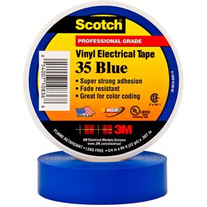 3M™ 80611211584 Scotch 35 Weatherproof Adhesive PVC Tape Blue 19mm... 3M™ 80611211584 Scotch 35 Weatherproof Adhesive PVC Tape Blue 19mm...