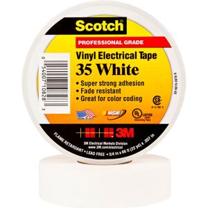 3M™ 80611211550 Scotch 35 Weatherproof Adhesive PVC Tape White 19m... 3M™ 80611211550 Scotch 35 Weatherproof Adhesive PVC Tape White 19m...