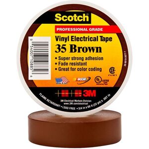 3M™ 80611211618 Scotch 35 Weatherproof Adhesive PVC Tape Brown 19m... 3M™ 80611211618 Scotch 35 Weatherproof Adhesive PVC Tape Brown 19m...