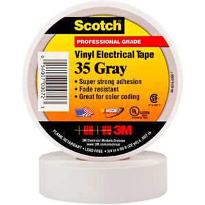 Scotch Gray PVC Electrical Insulation Tape 19mm x 20m - Electrical Insulation Tape Scotch Gray PVC Electrical Insulation Tape 19mm x 20m - Electrical Insulation Tape