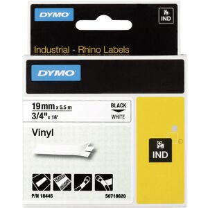 DYMO S0718620 / 18445 Rhino Vinyl Tape ID1 19mm x 5.5m Black on White DYMO S0718620 / 18445 Rhino Vinyl Tape ID1 19mm x 5.5m Black on White