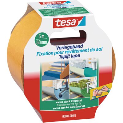 tesa® 05696 Extra Strong Carpet Tape 50mm x 25m tesa® 05696 Extra Strong Carpet Tape 50mm x 25m