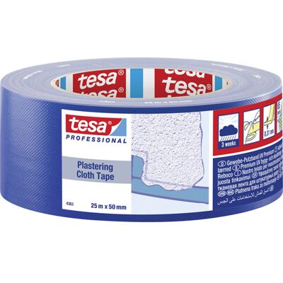 Tesa White Goffered Plastering Tape - Adhesive Tape for Exterior Surfaces Tesa White Goffered Plastering Tape - Adhesive Tape for Exterior Surfaces