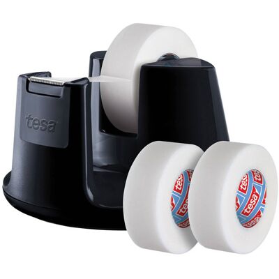 tesa 57421-00001-03 Easy Cut desk Tape dispenser black robust design tesa 57421-00001-03 Easy Cut desk Tape dispenser black robust design