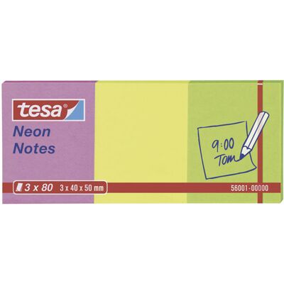 tesa 56004-00-00 Neon Notes 6x80 Sheets Pink/Yellow/Green 75x75mm ... tesa 56004-00-00 Neon Notes 6x80 Sheets Pink/Yellow/Green 75x75mm ...