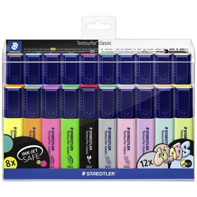 Staedtler 364 WP8 Staedtler Highlighters 8 pcs Assorted Colours Staedtler 364 WP8 Staedtler Highlighters 8 pcs Assorted Colours