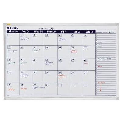 Franken VO-7 planner month white magnet 98 cm x 96 cm Franken VO-7 planner month white magnet 98 cm x 96 cm