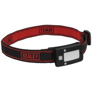 Sealey LED360HT Rechargeable Head Torch 2W COB LED Auto Sensor Black Sealey LED360HT Rechargeable Head Torch 2W COB LED Auto Sensor Black