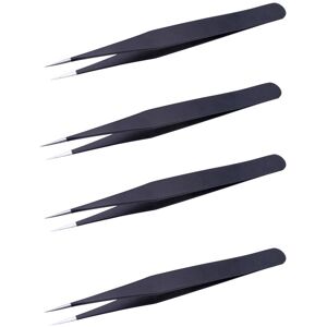 Quadrios 25EC174 ESD Tweezers Flat Tweezers Anti-static Coated 140... Quadrios 25EC174 ESD Tweezers Flat Tweezers Anti-static Coated 140...