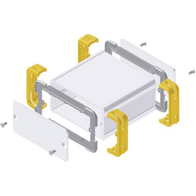 Fischer Elektronik FR 55 25 100 ME - Profile Enclosure - Aluminum - Yellow Fischer Elektronik FR 55 25 100 ME - Profile Enclosure - Aluminum - Yellow