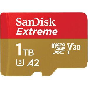 Sandisk Extreme microSDXC 190MBs UHSI U3 V30 with Adapter 1TB