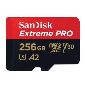 Sandisk Extreme PRO microSDXC 200MBs UHSI U3 V30 with Adapter 256GB