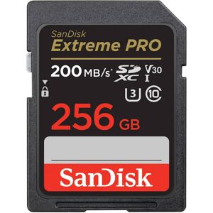 Sandisk Extreme PRO SDXC card 200MBs UHSI U3 V30 256GB