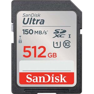 Sandisk Ultra SDXC Memory Card 150MB s UHSI Class 10 512GB