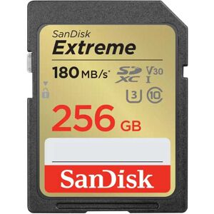 Sandisk Extreme SDXC card 180MBs UHSI U3 V30 256GB