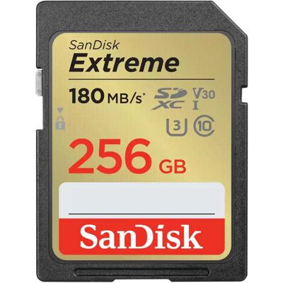 Sandisk Extreme SDXC card 180MBs UHSI U3 V30 256GB Sandisk Extreme SDXC card 180MBs UHSI U3 V30 256GB