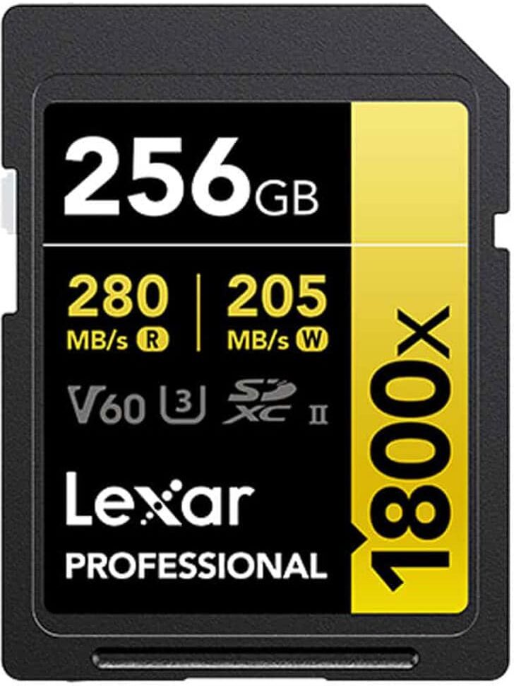Lexar Professional 1800x SDXC UHS-II Card 256GB