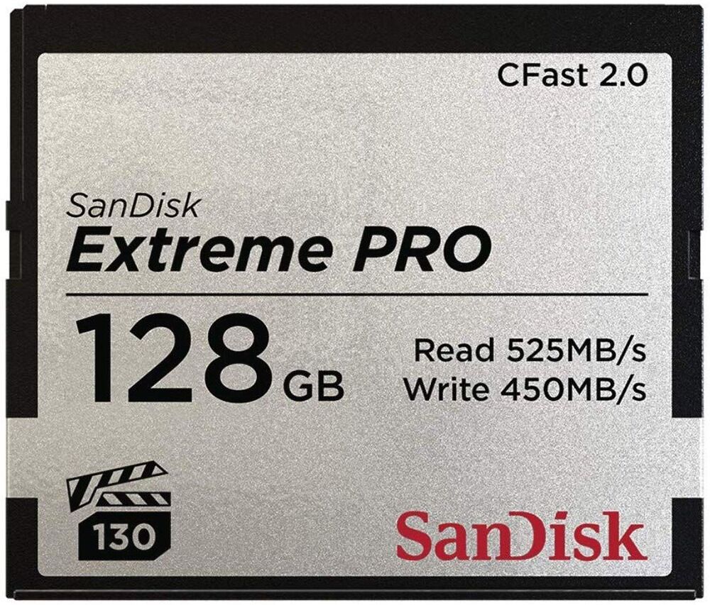 Sandisk Extreme PRO CFast 2.0 525MBs Memory Card 128GB