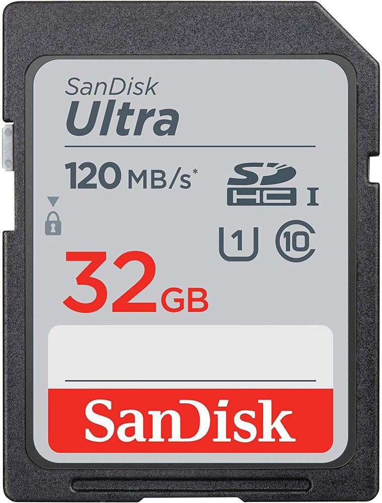 Sandisk Ultra SDHC Memory Card 120MB/s Class 10 UHS-I - 32GB