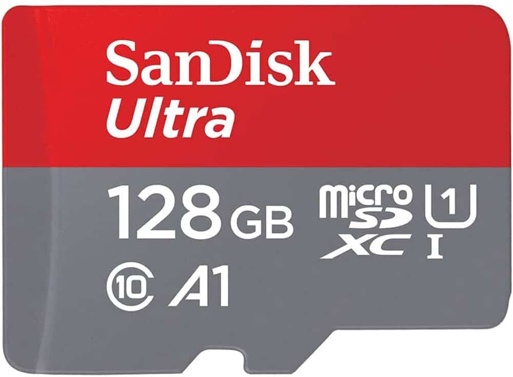 Sandisk Ultra MicroSDXC Card 140MBs A1 Class 10 UHS-I with Adapter - 128GB
