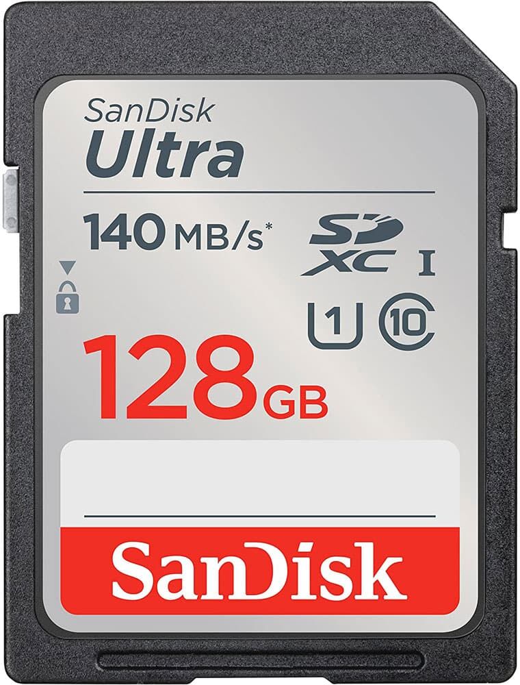 Sandisk Ultra SDXC Memory Card 140MB s UHSI Class 10 128GB