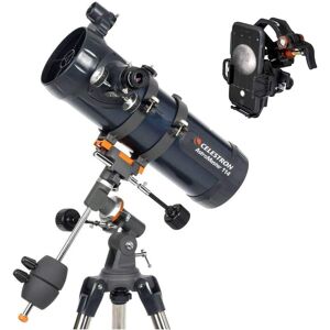 Celestron Astromaster 114EQ Astro Telescope with NexYZ 3-Axis Universal Smartphone Adapter Celestron Astromaster 114EQ Astro Telescope with NexYZ 3-Axis Universal Smartphone Adapter