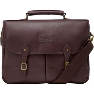 Barbour Briefcase - Brown Leather  - Brown - male - Size: One Size