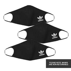 Adidas Face Masks 3 Pack - Black  - Black - Male - Size: Small