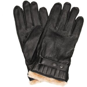 Barbour Gloves - Black Utility Leather  - Black - male - Size: X-Large